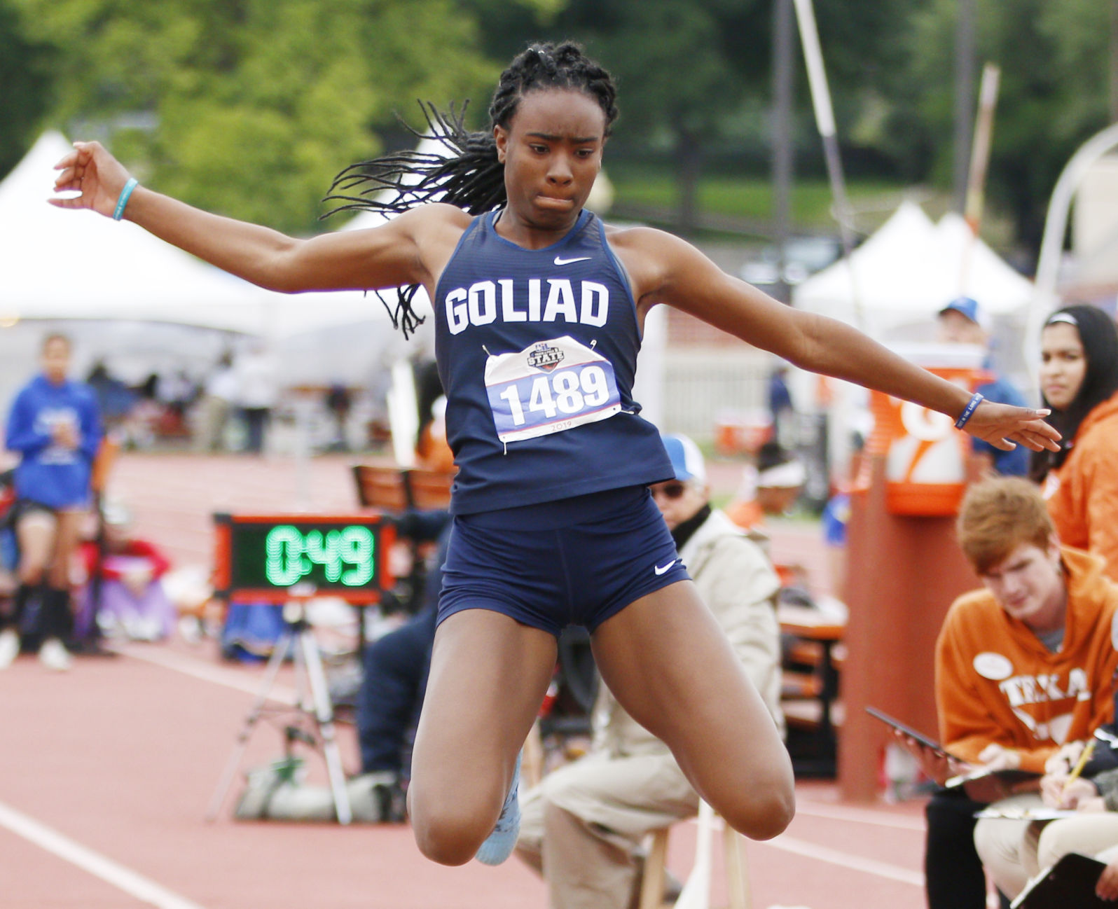 Goliad's Brown wins two gold medals at state meet